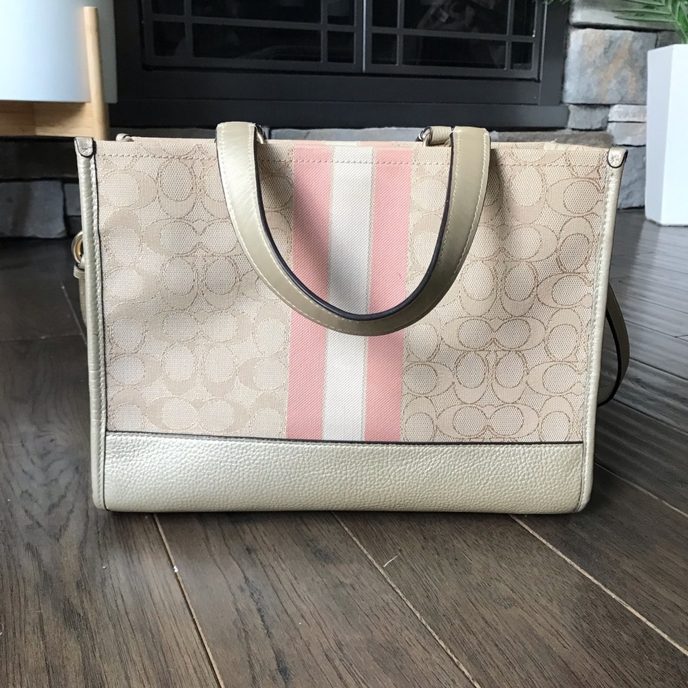 Coach Dempsey Carryall Bag Signature Jacquard With Stripe, Coach Patch CE984 - Picture 5 of 15